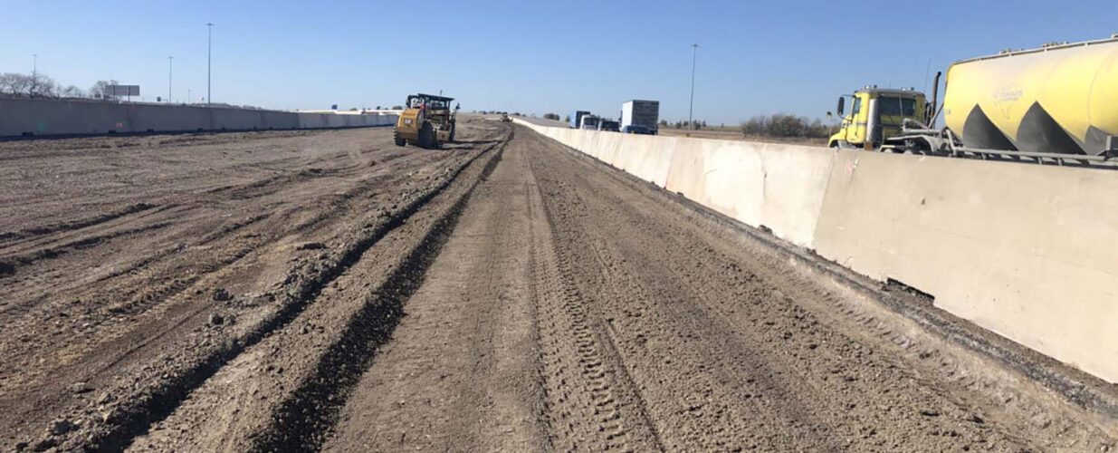 soil foundation for IH 35E construction